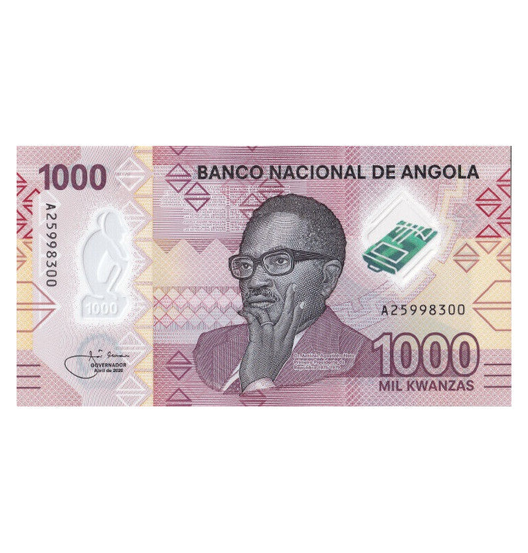 Angola 1000 Kwanzas 2020 Pick Nuevo Polímero